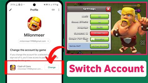 how to change account in coc|how to switch account in clash of clans update December 2022.